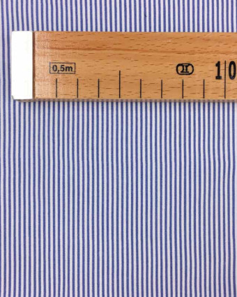 Tissu viscose rayé bleu   x10cm - Mercerine