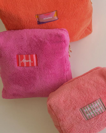 Pack Couture Trio Trousses Eponge Bambou - Fuchsia - Mercerine