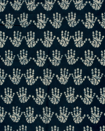 Tissu Indien : Voile de Coton  Indigo Hands - Mercerine