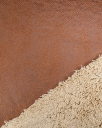 Tissu Aviateur Marron Envers Doudou - Mercerine
