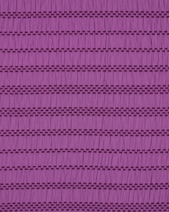 Tissu Seersucker Effet Smocké Fil Velours Violet - Mercerine