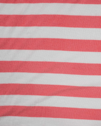 Tissu Mini Eponge Rayures Rose - Mercerine