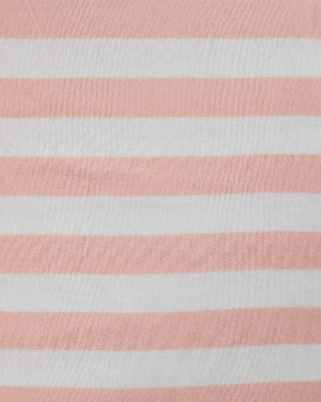 Tissu Mini Eponge Rayures Rose Poudré - Mercerine