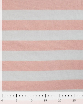 Tissu Mini Eponge Rayures Rose Poudré - Mercerine