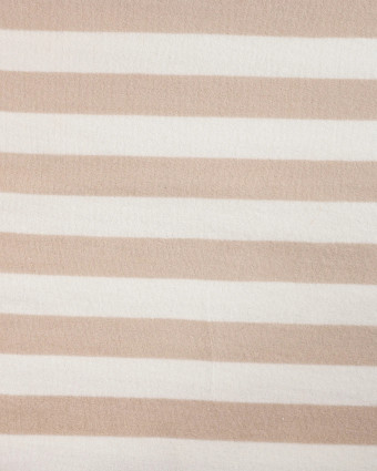 Tissu Mini Eponge Rayures Sable - Mercerine