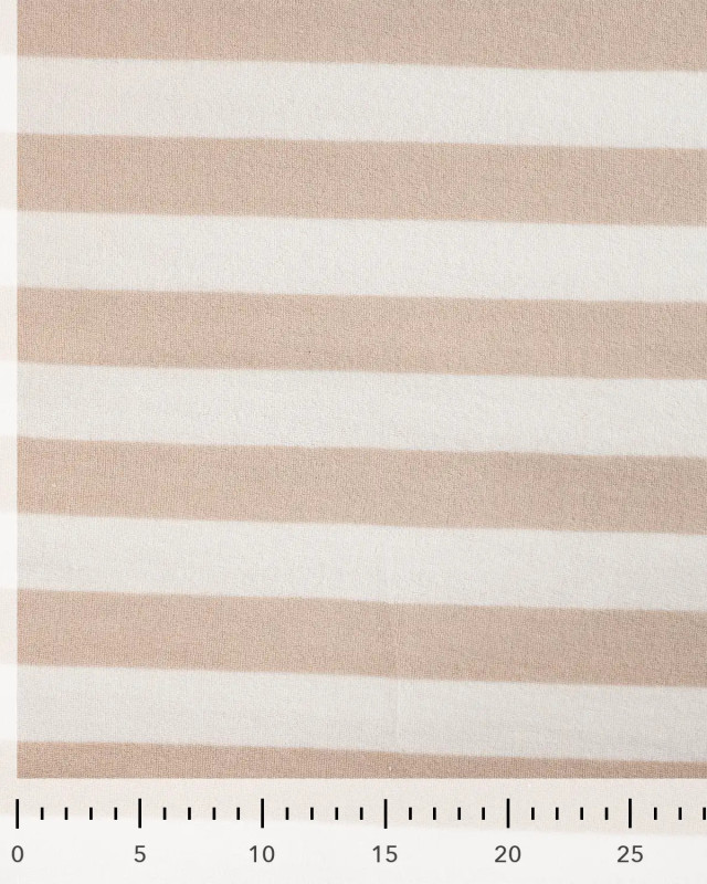 Tissu Mini Eponge Rayures Sable - Mercerine
