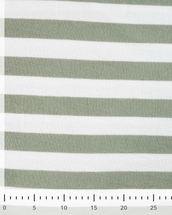 Tissu Mini Eponge Rayures Sauge - Mercerine
