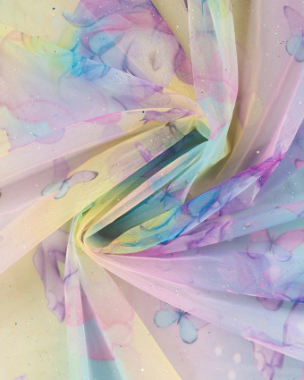 Tulle Arc-En-Ciel Paillettes Licorne - Mercerine