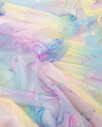 Tulle Arc-En-Ciel Paillettes Licorne - Mercerine