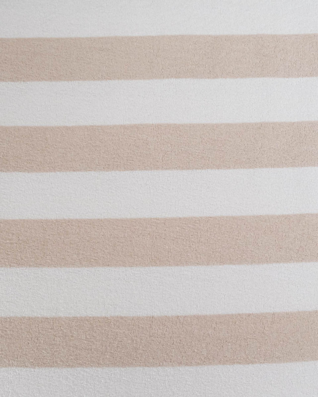 Tissu Mini Eponge Rayures Sable - Mercerine