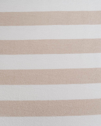 Tissu Mini Eponge Rayures Sable - Mercerine