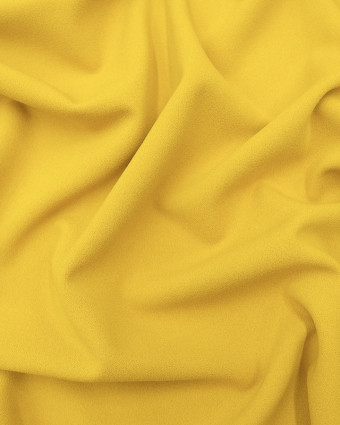 Tissu en ligne : Crêpe jersey extensible jaune - Mercerine