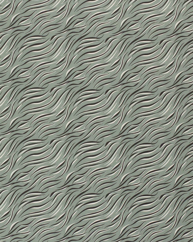 Jersey coton imprimé Zèbre OekoTex : fond vert ou Moka - Mercerine