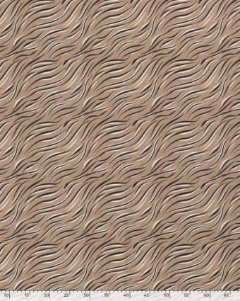 Jersey coton imprimé Zèbre OekoTex : fond vert ou Moka - Mercerine