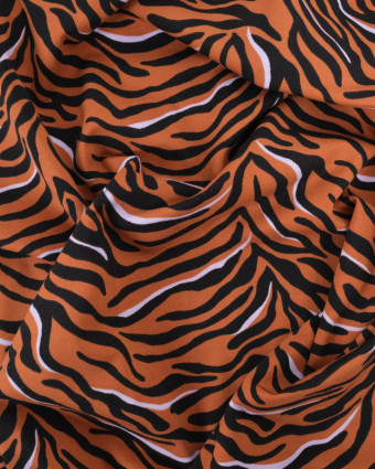 Jersey Zèbre Caramel Oeko-Tex - Mercerine