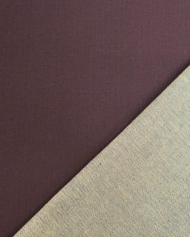 Tissu Jean Bordeaux Effet Cuir - Mercerine