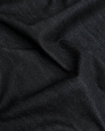 Tissu Jean Noir Chiné Stretch - Mercerine