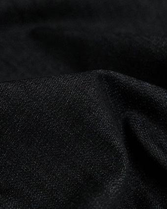 Tissu Jean Noir Chiné Stretch - Mercerine