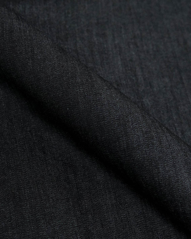 Tissu Jean Noir Chiné Stretch - Mercerine
