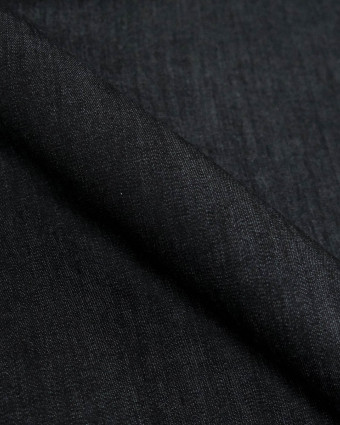 Tissu Jean Noir Chiné Stretch - Mercerine
