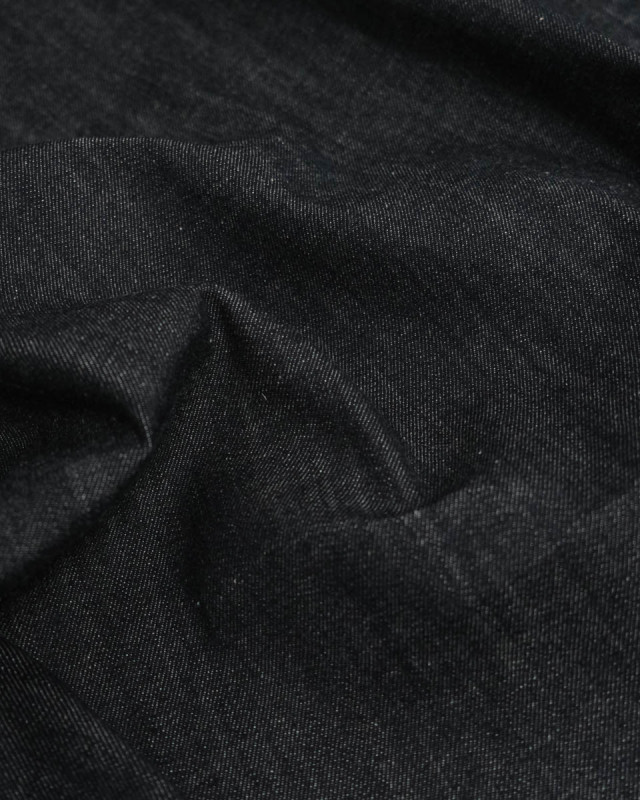 Tissu Jean Noir Chiné Epais - Mercerine
