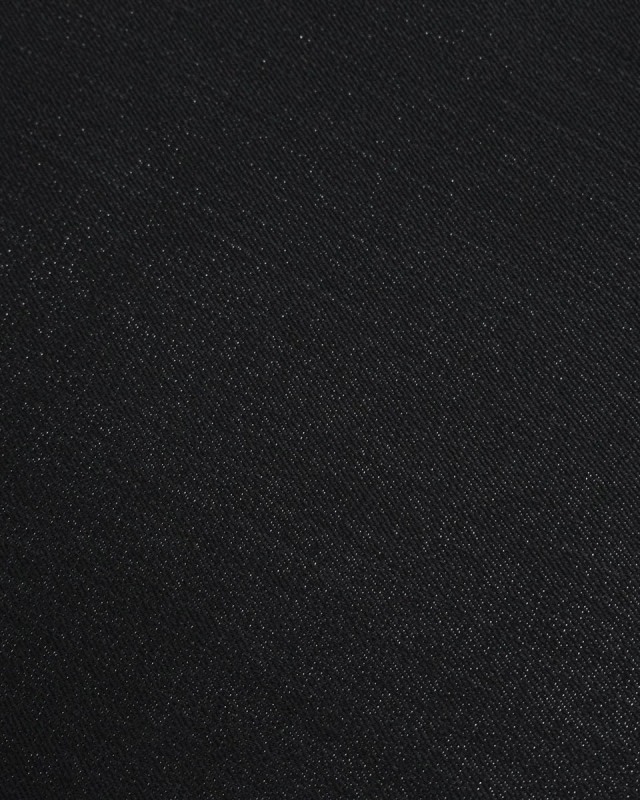 Tissu Jean Noir Lurex Argent Epais - Mercerine