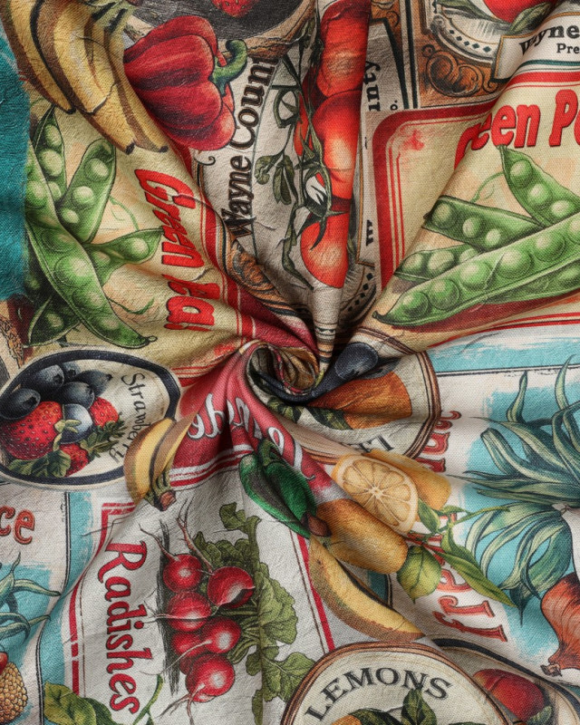 Toile Canvas Motif Digital Vegetables - Mercerine