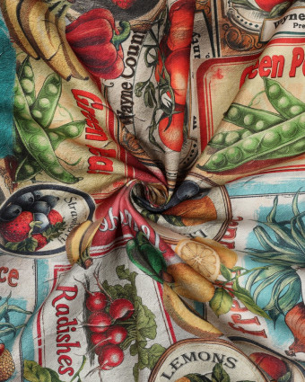 Toile Canvas Motif Digital Vegetables - Mercerine