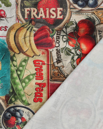 Toile Canvas Motif Digital Vegetables - Mercerine