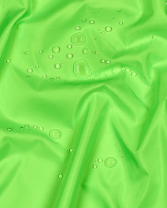 Tissu Déperlant Coupe Vent Vert Fluo - Mercerine