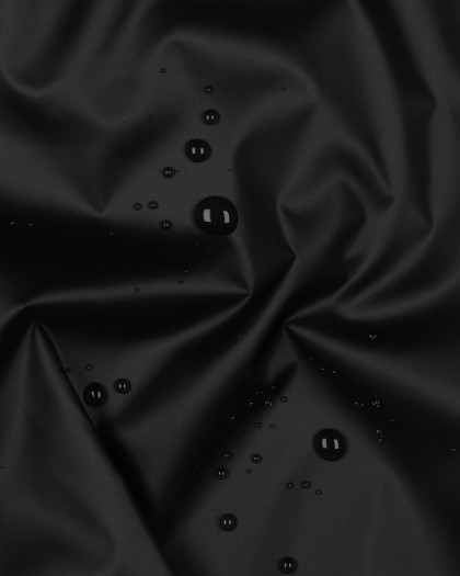 Tissu Déperlant Coupe Vent Noir - Mercerine