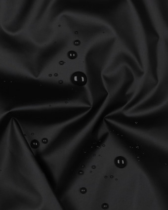 Tissu Déperlant Coupe Vent Noir - Mercerine