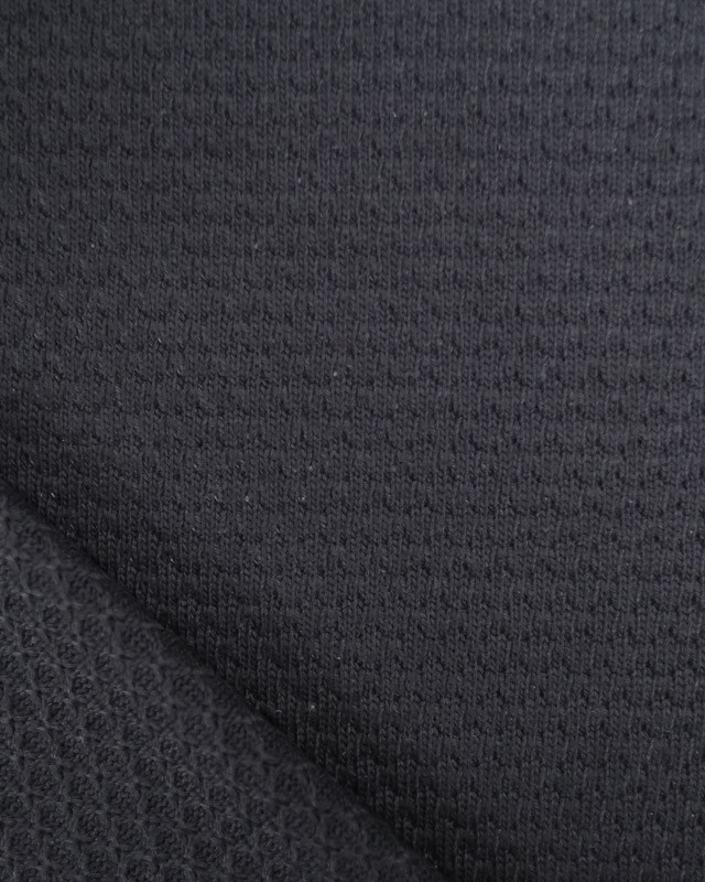 Tissu Maille Bambou Noir- Oeko-Tex - Mercerine