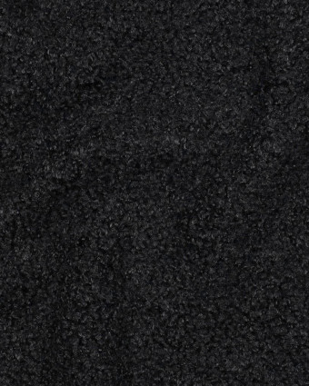 Tissu Petites Bouclettes Envers Polaire Noir - Mercerine