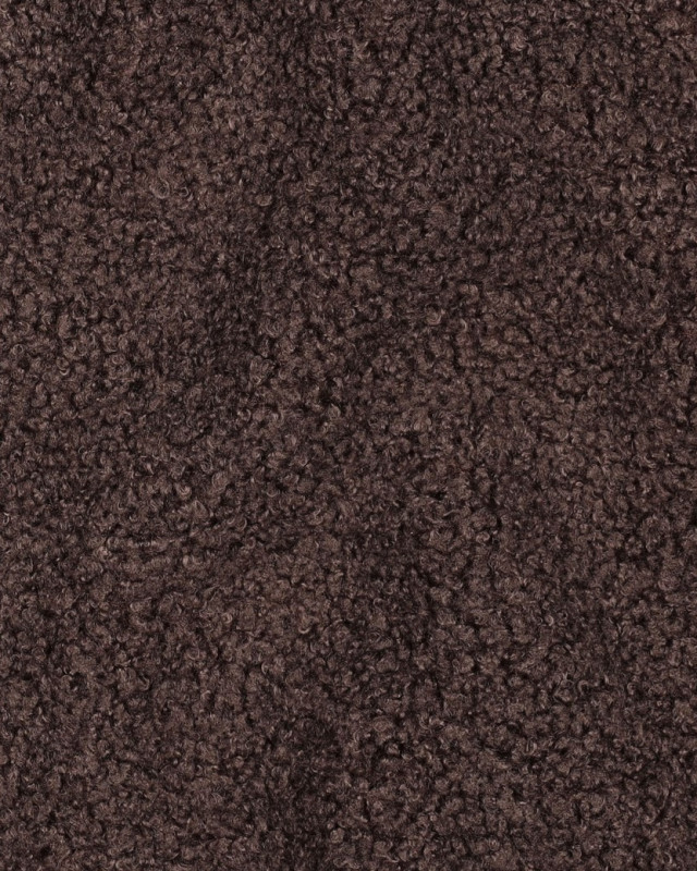 Tissu Petites Bouclettes Envers Polaire Chocolat - Mercerine