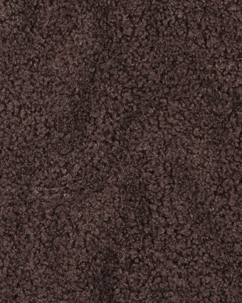 Tissu Petites Bouclettes Envers Polaire Chocolat - Mercerine