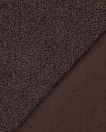 Tissu Petites Bouclettes Envers Polaire Chocolat - Mercerine