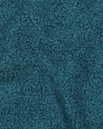 Tissu Petites Bouclettes Envers Polaire Pétrole - Mercerine