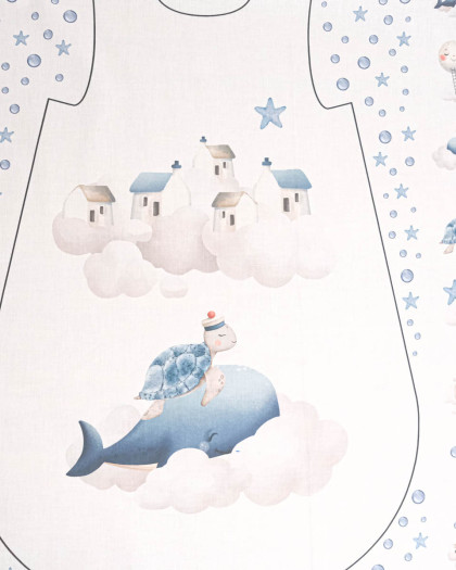 Panneau pour Gigoteuse en Popeline de Coton - Baleine - Mercerine