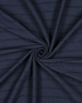 Jersey Rayures Mini Pétales Relief Bleu Marine
