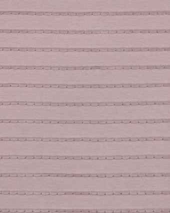 Jersey Rayures Mini Pétales Relief Mauve - Mercerine