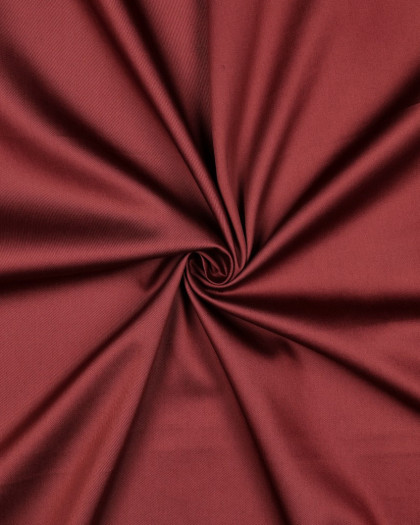 Tissu Satin de Coton Uni Lie de Vin - Mercerine