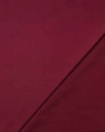 Tissu Satin de Coton Uni Bordeaux - Mercerine