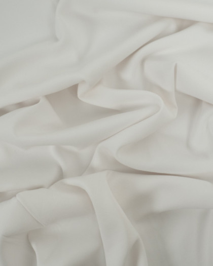 Viscose Twill Épaisse Uni  Blanc  - Mercerine