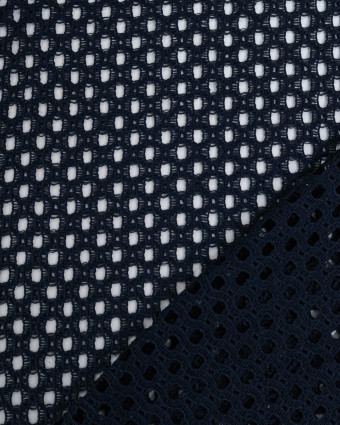 Tissu Crochet Coton Marine - Mercerine