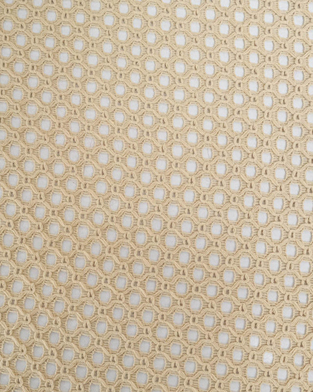 Tissu Crochet Coton Sable - Mercerine