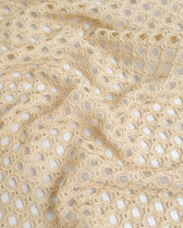 Tissu Crochet Coton Sable