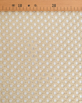 Tissu Crochet Coton Sable - Mercerine