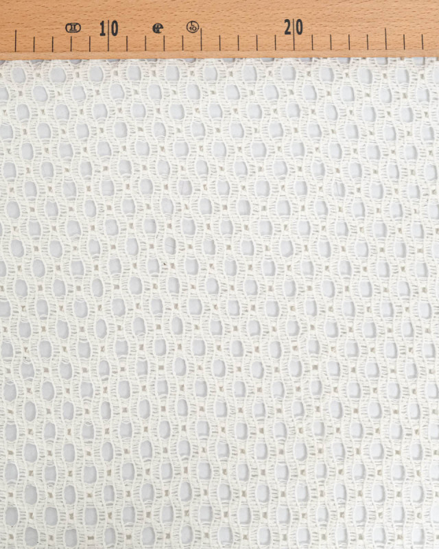 Tissu Crochet Coton Ecru - Mercerine