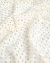 Tissu Crochet Coton Ecru